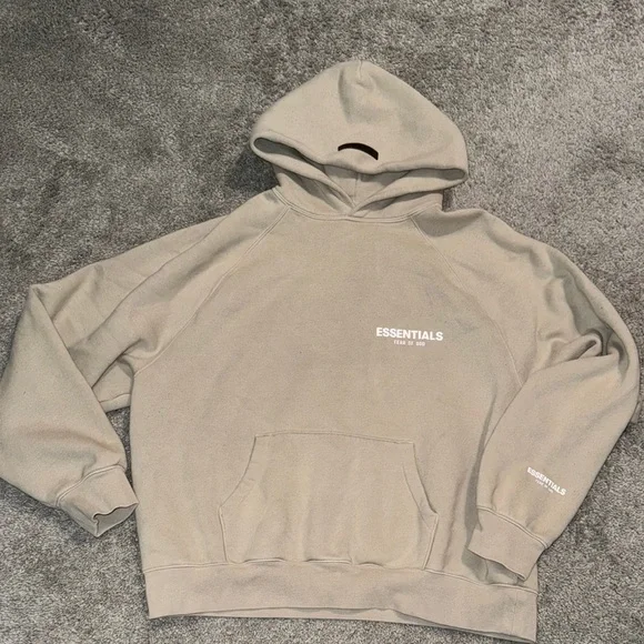 Essentials Men's hoodie - tan - Picture 1 of 5